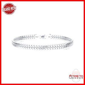 Sterling Silver Cuban Link Bracelet 3mm 5mm 8mm Unisex 6.5-9 Inches